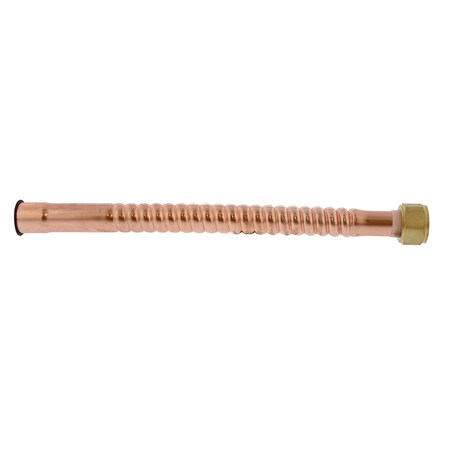 Jones Stephens 3/4in. FIP x 3/4in. SWT x 12in. Copper Corrugated Water Heater Connector J35712